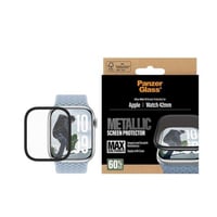 بانزر جلاس حماية شاشة ساعة ابل اطار معدني اسود سلس...