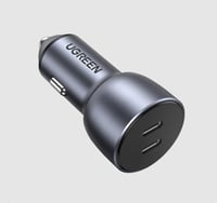 يوجرين شاحن سيارة بمنفذين بي دي 40 واط رمادي - CD2...