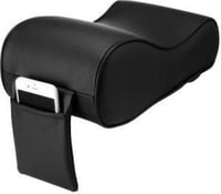 تكايه سيارة مسند مريح فاخر مع جيب للجوال - اسود