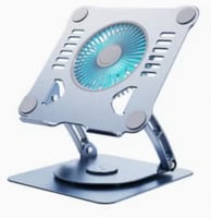 حامل وستاند لابتوب قابل للتعديل مع مروحة وقاعدة دو...