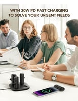 محطة شحن من ACMIC شواحن متنقلة 5000mAh وقاعدة شحن...