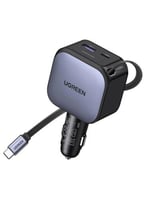 يوجرين شاحن سيارة سريع بمنفذين 90 واط مع كابل قابل...