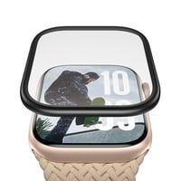 بانزر جلاس حماية شاشة ساعة ابل اطار معدني اسود سلس...