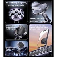 يسيدو ستاند جوال مغناطيسي للسيارة برأس دائري 360 د...