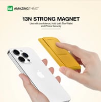 مسكة وحافظة بطاقات مع استاند مغناطيسي للجوال سموثي...