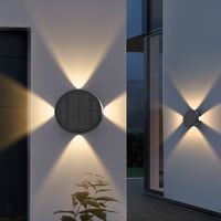 لمبة طاقة شمسية خارجية للأسوار ( لون كريمي) لا تحت...