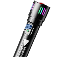 كشاف يدوي LED بقدرة 3000 لومن مع بطاريات 3*18650 ق...