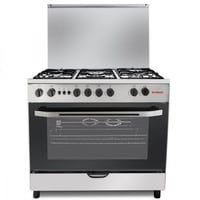 فرن غاز فريش 90×60 سم 5 شعلات ستيل – امان كامل – م...