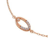 أسورة سلسلة ذهب عيار 18 قيراط مزينة بالألماس