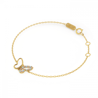 أسورة سلسلة ذهب عيار 18 قيراط مزينة بالأحجار الملو...