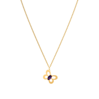 سلسلة بدلاية ذهب عيار 18 قيراط مزينة بالأحجار المل...