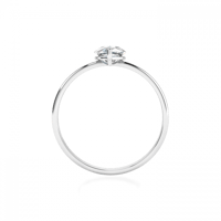 خاتم ستيتمنت ذهب عيار 18 قيراط مزين بأحجار الزركون...