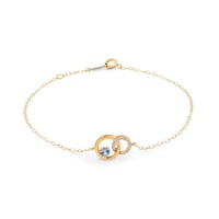 أسورة سلسلة ذهب عيار 18 قيراط مزينة بالأحجار الملو...