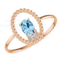 خاتم ذهب عيار 18 قيراط مزين بالألماس والأحجار المل...