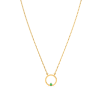 سلسلة بدلاية ذهب عيار 18 قيراط مزينة بالأحجار الكر...