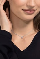 عقد Attract، لون أبيض، طلاء روديوم