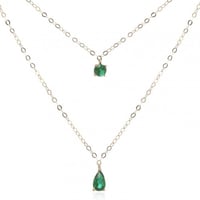 عقد ذهب مرصع باحجار الزركون