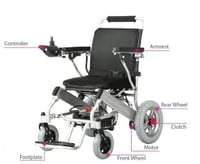 كرسي متحرك كهربائي قابل للطي