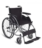 كرسي متحرك كروم بدعامة مزدوجة خفيف الوزن