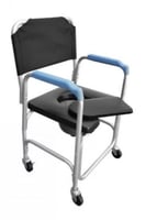 كرسي حمام متحرك بعجلات بمقعد حرف U