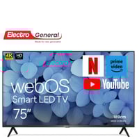 شاشة الكترو جنرال 75 بوصة UHD 4K سمارت – مع رسيفر...