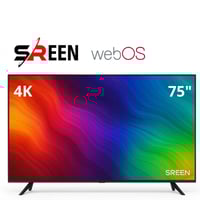 شاشة سيرين 75 بوصة 4K WebOS سمارت — بدون إطار مع A...