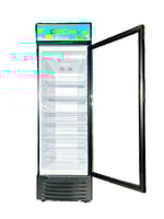 ثلاجة عرض جي في سي برو 338 لتر (11.9 قدم) أسود بزج...