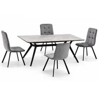 طقم طاولة طعام خشب موديل 5069-4-22GREY – تصميم عصر...