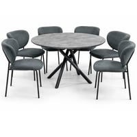 طقم طاولة طعام DL موديل DL-6-6BLACK+GREY – طاولة د...