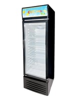 ثلاجة عرض GVC PRO 243 لتر (8.5 قدم) زجاجية سوداء ب...