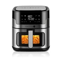 قلاية دوتس هوائية 8 لتر 1800 واط ديجيتال فضي/اسود