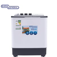 غسالة سوبر جنرال حوضين 6 كجم – غطاء أزرق | سعة صغي...