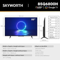 شاشة سكاي وورث 85 بوصة QLED سمارت 4K 120Hz Google...