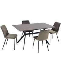 طاولة طعام خشب 4 كراسي رمادي – تصميم أنيق للمساحات...