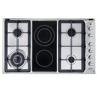 سطح بلت إن غاز + كهرباء سيراميك Alba 90 سم – 4 شعل...