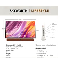 شاشة سكاي وورث 24 بوصة سمارت Google TV ببطارية تشغ...