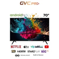 شاشة جي في سي برو 70 بوصة سمارت اندرويد 4K