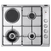 سطح بلت إن غاز + كهرباء ألبا 60 سم – 3 شعلات غاز م...