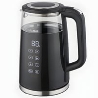 غلاية ماء Colleen 1.7 لتر زجاج بشاشة دجيتال – أسود...