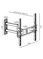 حامل تلفزيون جداري متحرك FS-402 للشاشات من 26-55 ب...