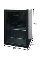 ثلاجة عرض جستنج هاوس 72 لتر زجاجية بإضاءة داخلية و...