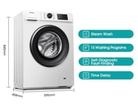 غسالة هايسنس 7 كيلو أوتوماتيك أمامية – سلفر | أداء...
