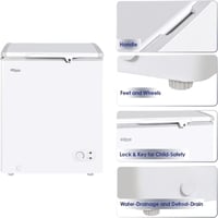 فريزر سوبر جنرال أرضي 99 لتر (3.5 قدم) أبيض بتجميد...