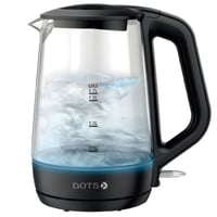 غلاية ماء Dots 1.7 لتر زجاج – غلي سريع وتصميم شفاف...