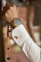 طقم رجالي فاخر سبحة وكبك بتصميم أنيق