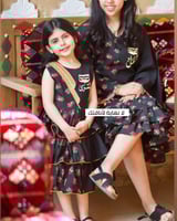 فستان شالكي أسود