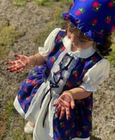 فستان رمضاني ازرق معا الربطه