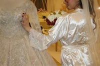 روب حرير للعروس او الميك أب