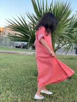 جلابية أطفال بنات- باللون الخوخي