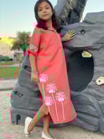 جلابية أطفال بنات- باللون الخوخي